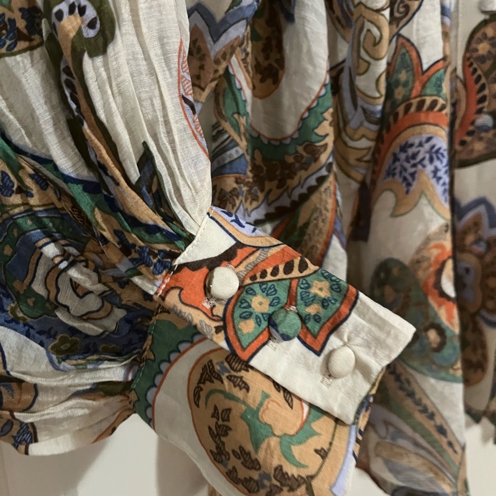 ee:some Paisley Print Blouse - Multicolor. NEW. Small. Boho Lightweight Comfy - Picture 3 of 7